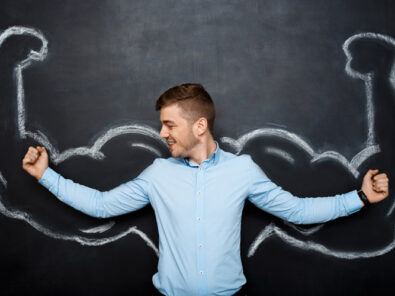 Mann glaubt an seine Ziele