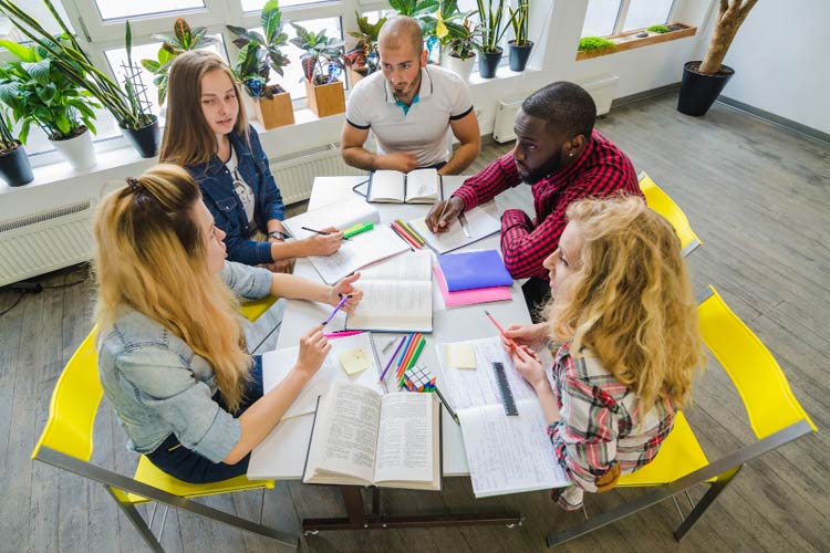gruppe erwchsener lernender