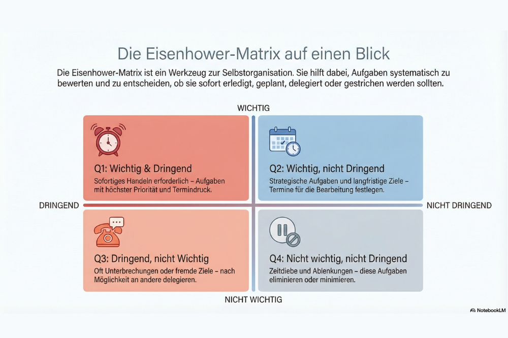 Grafik zum Thema Eisenhower-Matrix