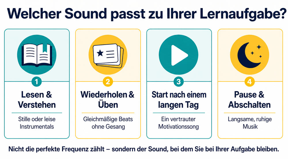 Grafik zum Thema Musik und Lernen